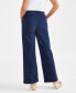 ფოტო #2 პროდუქტის Women's High-Rise Wide-Leg Twill Pants, Created for Macy's