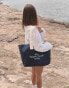 Фото #1 товара 4th & Reckless x Luana Barron jean yacht club embroidery beach bag in navy