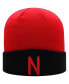 Фото #1 товара Men's Scarlet and Black Nebraska Huskers Core 2-Tone Cuffed Knit Hat