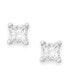 ფოტო #1 პროდუქტის Princess-Cut Diamond Stud Earrings in 10k Yellow or White Gold (1/4 ct. t.w.)