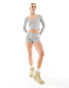 Фото #5 товара ASOS DESIGN cosy pointelle short co ord in grey