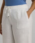 Фото #3 товара Брюки с широкими штанинами из льна Ralph Lauren Lauren Plus-Size
