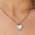 Romantic steel necklace with hearts Message SSG09