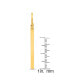 Stainless Steel 18K Micron Gold Plated Long Bar Drop Earrings