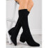 Sergio Leone W SK426 warm suede high-heeled boots, black