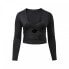 Фото #1 товара Reebok Classics Cardi LS Top Women's long sleeve crop top Size 4X Black New