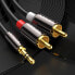 Фото #8 товара Kabel przewód audio 3.5 mm mini jack - 2x RCA 5m czarny