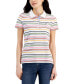 ფოტო #1 პროდუქტის Women's Gateway Stripe Short-Sleeve Polo Shirt
