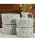 Porcelain 20 & 30 oz. Cutlery Storage Jars with Lids, Set of 4