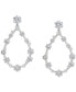 ფოტო #1 პროდუქტის Rhodium-Plated Cubic Zirconia Open Drop Earrings, Created for Macy's