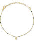 ფოტო #1 პროდუქტის Diamond Accent Bezel & Enamel Bead Bracelet in Sterling Silver or 14k Gold-Plated Sterling Silver