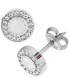 ფოტო #1 პროდუქტის Crystal Logo Stud Earrings