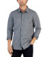 Фото #1 товара Men's Classic Fit Striped Button-Front Two-Pocket Shirt
