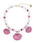 Фото #1 товара Betsey Johnson faux Stone Seashell Bib Necklace