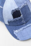 Patchwork denim cap