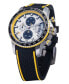 ფოტო #2 პროდუქტის Men's Chronograph Freedom Black Silicone Strap Watch 45mm