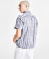 Men's Elias Short Sleeve Button-Front Textured Multi-Print Shirt, Created for Macy's Синий, L - фото #2