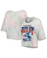 Фото #1 товара Women's Threads Chicago White Sox Cooperstown Collection Tie-Dye Boxy Cropped Tri-Blend T-shirt