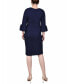 Women's 3/4 Length Imitation Pearl Detail Dress