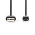 Фото #3 товара Nedis USB 2.0 A/M - Micro B/M - 5 m - USB A - Micro-USB B - USB 2.0 - 480 Mbit/s - Black