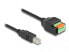 Фото #2 товара Delock USB 2.0 Kabel Typ-B Stecker zu Terminalblock Adapter mit Drucktaster - Adapter - Digital