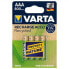 Фото #1 товара Аккумулятор VARTA Akku Recharge Recycled AAA HR03 800mAh 4St Micro.