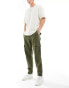 ONLY & SONS linen mix tapered cargo trouser in khaki