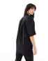 Selected Femme co-ord oversized laced shirt in black