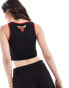 New Era chicago bulls crop top in black multi