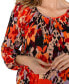 ფოტო #3 პროდუქტის Women's Floral-Print Scoop-Neck Top