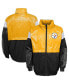 ფოტო #1 პროდუქტის Big Boys Gold, Black Pittsburgh Steelers Goal Line Stance Full-Zip Hoodie Windbreaker