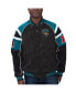 Фото #1 товара Men's Black Jacksonville Jaguars Faux Suede Raglan Full-Zip Varsity Jacket