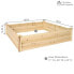 Фото #3 товара Wooden Fir Square Raised Garden Bed - 48 in - Natural