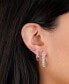 ფოტო #6 პროდუქტის 3pc Post Ball, Hoop and Chain Earring Set in Gold or Silver Plated