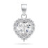 Фото #4 товара Charming set of jewelry hearts SET195W (pendant, earrings)