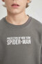 Фото #5 товара Erkek Çocuk Marvel Spiderman Regular Fit Bisiklet Yaka Sweatshirt