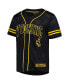 Men's Black Wyoming Cowboys Free Spirited Mesh Button-Up Baseball Jersey