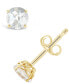 White Topaz (1-1/8 ct. t.w.) Stud Earrings in 14K Yellow Gold