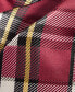 Men's Crimson & Cream Plaid Tie