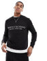 Фото #1 товара Armani Exchange linear logo sweatshirt in black CO-ORD