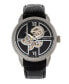 Automatic Sanford Semi Skeleton Blue or Black or Brown Genuine Leather Band Watch, 48mm