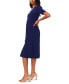 Фото #4 товара Petite Twist-Front V-Neck Elbow-Sleeve Midi Dress