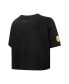ფოტო #4 პროდუქტის Women's Black Golden State Warriors Holiday Glam Boxy T-shirt