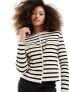 Фото #1 товара Mango stripe cardigan in off white