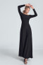 Фото #1 товара Платье длинное с рукавами Figl Sukienka M707 Черное