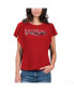 Women's Red Los Angeles Angels Crowd Wave T-shirt