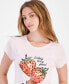 ფოტო #3 პროდუქტის Juniors' Strawberry-Graphic Cotton Baby Tee