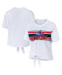 ფოტო #3 პროდუქტის Women's White Chicago White Sox Front Tie T-shirt