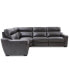 Gabrine 4-Pc. Leather Sectional with 2 Power Headrests, Created for Macy's