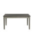Фото #2 товара Wire Brushed Light Gray Finish 1 Piece Dining Table With 2 Hidden Drawers Casual Dining Room Furniture